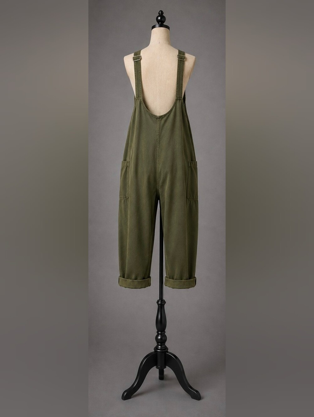 Free People We The Free High Roller Jumpsuit Olive Green Size XL